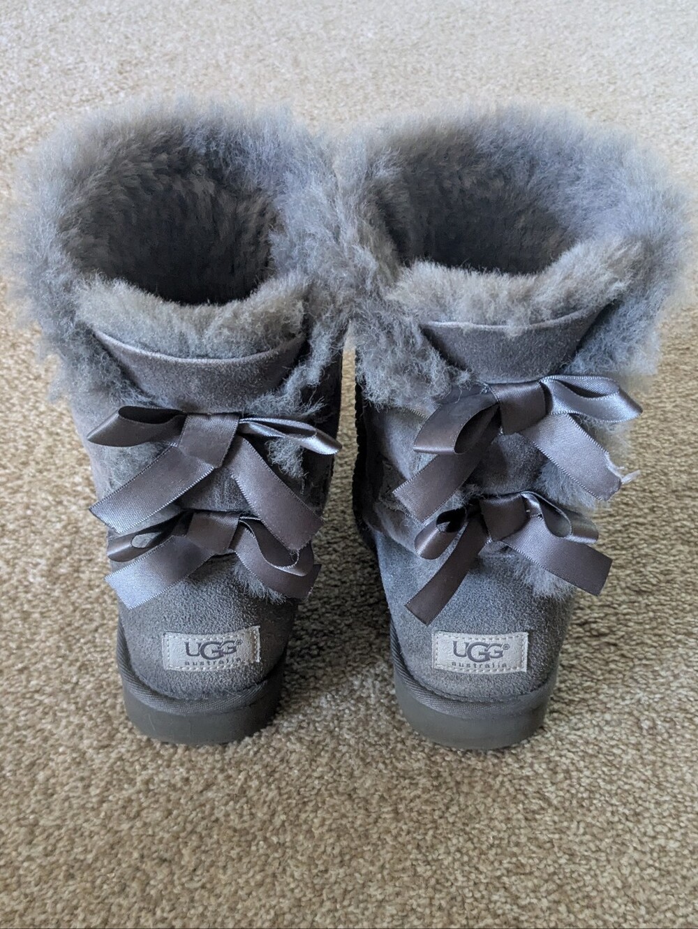 UGG Bailey Bow Boots, Women's -  Grey - Picture 2 of 5